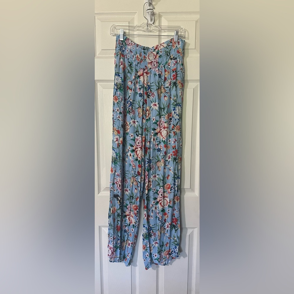 one 5 one Floral Blue Boho Pants